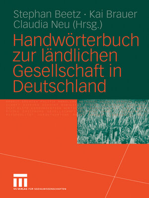 cover image of Handwörterbuch zur ländlichen Gesellschaft in Deutschland